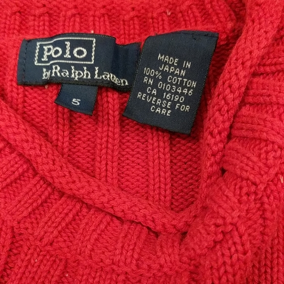 Ralph Lauren Polo cotton red sweater - Picture 3 of 3